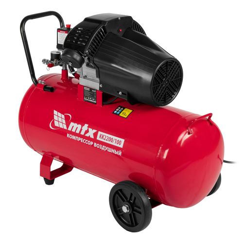 Компрессор воздушный КК-2200/100, 2,2 кВт, 350 л/мин, 100 л, прямой привод, масляный MTX по ценам производителя в Екатеринбурге с доставкой по всей России