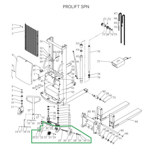 Поворотная опора с тормозом для поворотных колес для штабелеров SPN (в сборе с колесом) по ценам производителя в Екатеринбурге с доставкой по всей России