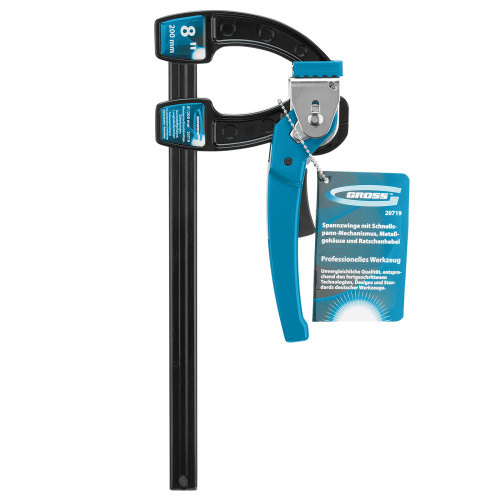 Струбцина реечная быстрозажимная 8, металлический корпус, рычажный храповой механизм, 200 мм Gross по ценам производителя в Екатеринбурге с доставкой по всей России