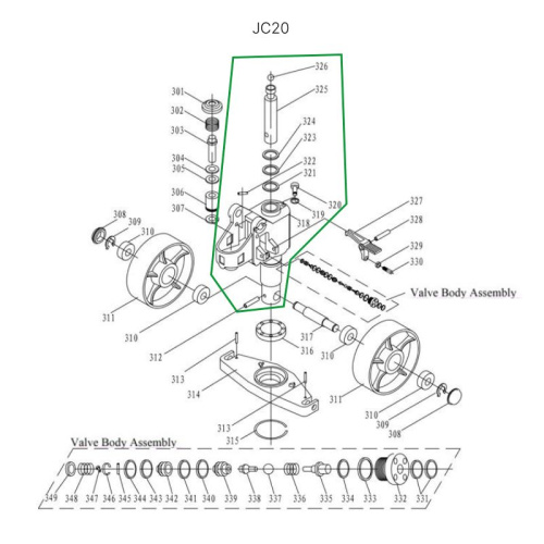 Гидроузел в сборе для гидравлических тележек DF25 по ценам производителя в Екатеринбурге с доставкой по всей России