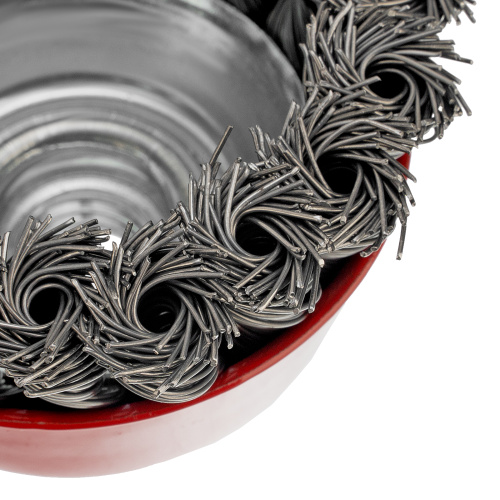 Щетка для УШМ, 75 мм, М14, "чашка", крученая проволока 0.5 мм Matrix по ценам производителя в Екатеринбурге с доставкой по всей России