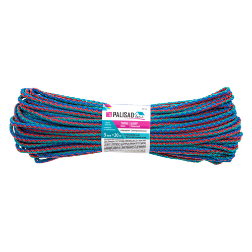 Шнур бельевой полипропиленовый с сердечником, 5 мм L 20 м, цветной, Home Palisad по ценам производителя в Екатеринбурге с доставкой по всей России