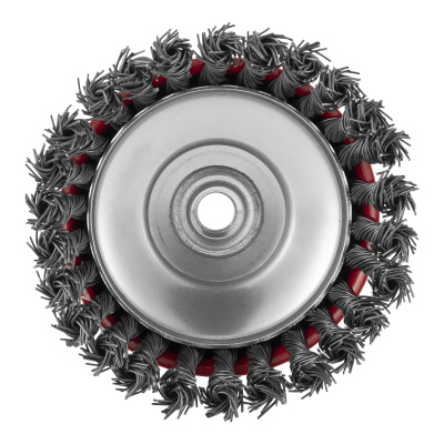 Щетка для УШМ, 125 мм, М14, "чашка", крученая проволока 0.8 мм Matrix по ценам производителя в Екатеринбурге с доставкой по всей России