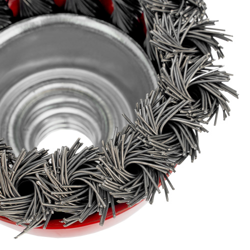 Щетка для УШМ, 65 мм, М14, "чашка", крученая проволока 0.5 мм Matrix по ценам производителя в Екатеринбурге с доставкой по всей России