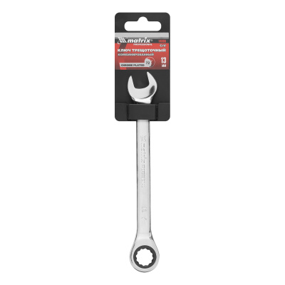 Ключ комбинированный трещоточный, 13 мм, CrV, зеркальный хром Matrix Professional по ценам производителя в Екатеринбурге с доставкой по всей России