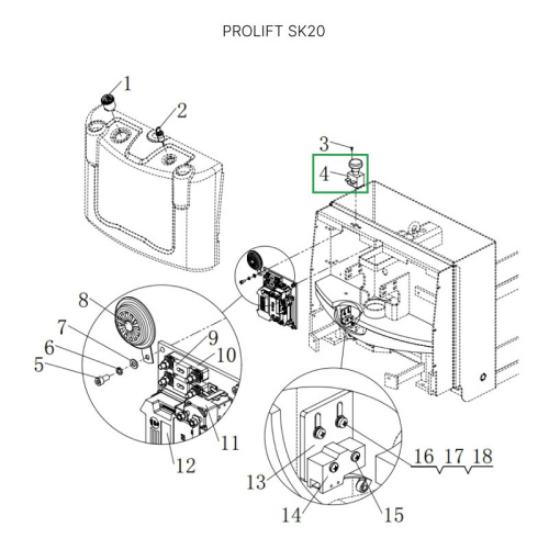 Аварийный выключатель для штабелеров SDR/SDK и SPN, для тележек SK20 по ценам производителя в Екатеринбурге с доставкой по всей России