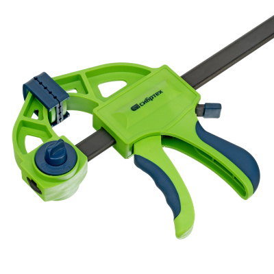 Струбцина F-образная, быстрозажимная, 300 х 70 х 540 мм, пластиковый корпус, фиксатор, двухкомпонентная рукоятка Сибртех по ценам производителя в Екатеринбурге с доставкой по всей России