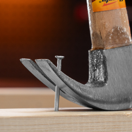 Молоток-гвоздодер, 225 г, боек 22 мм, деревянная рукоятка Sparta по ценам производителя в Екатеринбурге с доставкой по всей России