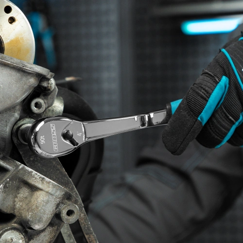 Ключ-трещотка 3/8", CrV, 90 зубьев, усиленный, хром Gross по ценам производителя в Екатеринбурге с доставкой по всей России