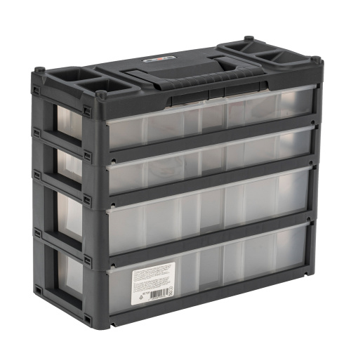 Органайзер для хранения с выдвижными лотками 310х150х260мм, 4 секции, пластик Stels по ценам производителя в Екатеринбурге с доставкой по всей России