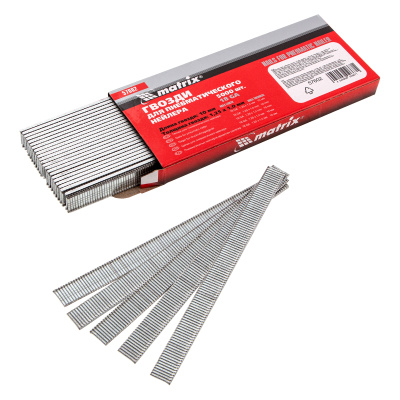 Гвозди для пневматического нейлера, длина 10 мм, ширина 1.25 мм, толщина 1 мм, 5000 шт Matrix по ценам производителя в Екатеринбурге с доставкой по всей России