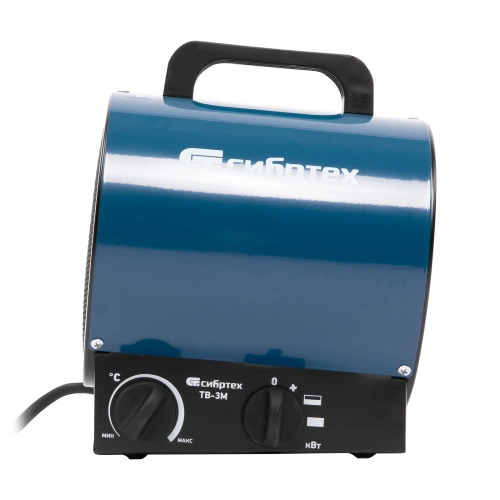 Тепловая пушка ТВ-3М (тепловентилятор), 230 В, 3 режима: вентилятор/1500 Вт /3000 Вт Сибртех по ценам производителя в Екатеринбурге с доставкой по всей России