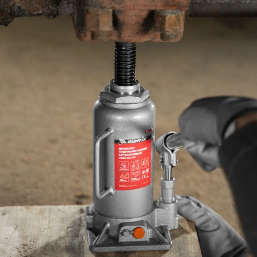 Домкрат гидравлический бутылочный, 12 т, h подъема 230-465 мм Matrix по ценам производителя в Екатеринбурге с доставкой по всей России