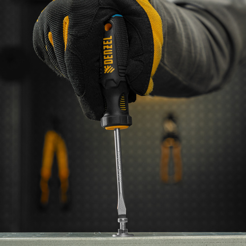 Отвертка SL5x75 мм, CrV, трехкомпонентная рукоятка Denzel по ценам производителя в Екатеринбурге с доставкой по всей России