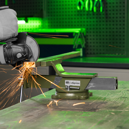 Тиски слесарные, 200 мм, стальные, поворотные Сибртех по ценам производителя в Екатеринбурге с доставкой по всей России