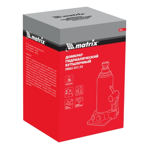 Домкрат гидравлический бутылочный, 20 т, h подъема 244-449 мм Matrix по ценам производителя в Екатеринбурге с доставкой по всей России