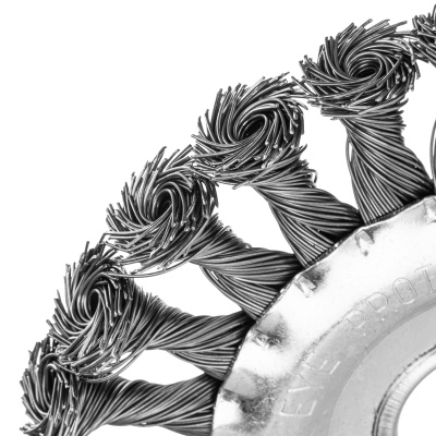 Щетка для УШМ 125 мм, посадка 22.2 мм, плоская, крученая проволока 0.5 мм Matrix по ценам производителя в Екатеринбурге с доставкой по всей России