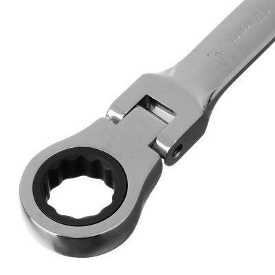 Ключ комбинированный трещоточный, 17 мм, CrV, шарнирный, зеркальный хром Matrix Professional по ценам производителя в Екатеринбурге с доставкой по всей России