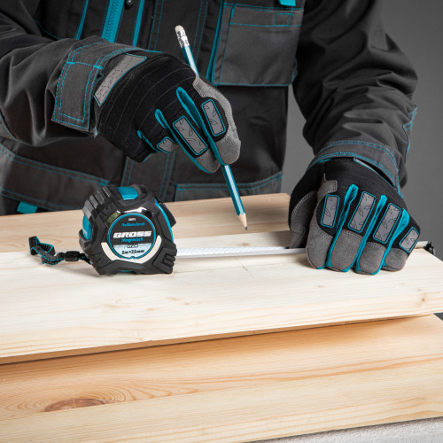 Рулетка Magnetisch 5 м х 25 мм,обрезиненный корпус,автоматическая фиксация,Нейлоновое покрытиеытие,зацеп с магнитом Gross по ценам производителя в Екатеринбурге с доставкой по всей России