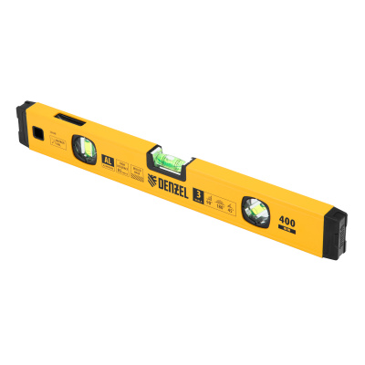 Уровень алюминиевый, магнит., фрезерованный, 3 глазка (1 зеркал.) 0,5 мм/м, 400 мм Denzel по ценам производителя в Екатеринбурге с доставкой по всей России