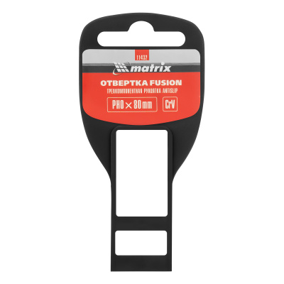 Отвертка Fusion, PH0 х 80 мм, CrV, трехкомпонентная рукоятка "Anti slip" Matrix по ценам производителя в Екатеринбурге с доставкой по всей России