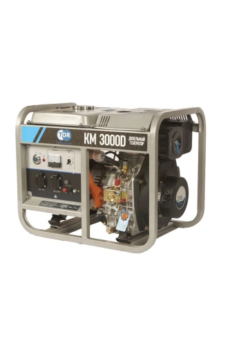 Генератор дизельный 2,8 кВт 220В 15 л с электростартером TOR KM3000D по ценам производителя в Екатеринбурге с доставкой по всей России