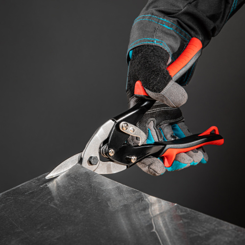 Ножницы по металлу, 250 мм, пряморежущие, для тонкого металла, обрезиненные рукоятки Matrix по ценам производителя в Екатеринбурге с доставкой по всей России