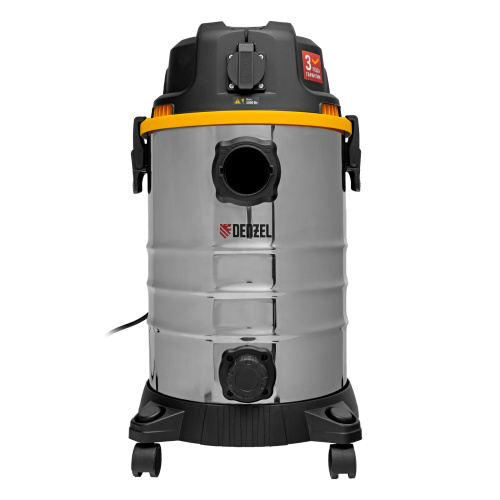 Пылесос строительный RVC30, 1400 Вт, бак 30 л, шланг 3 м, розетка с автосинхр. Denzel по ценам производителя в Екатеринбурге с доставкой по всей России