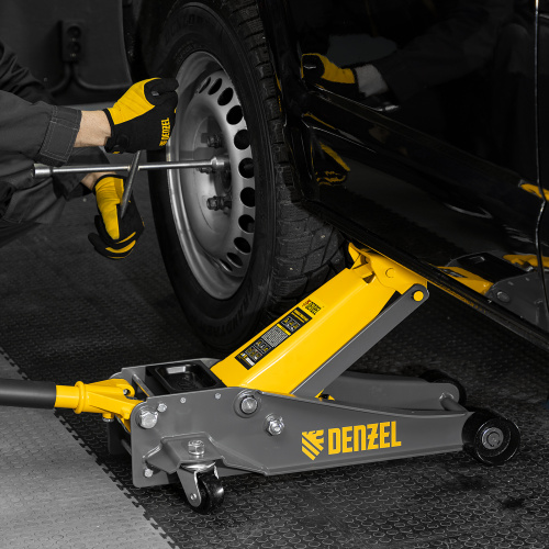 Домкрат гидравлический подкатной, 3 т, 125-470 мм, быстрый подъем, проф. Denzel по ценам производителя в Екатеринбурге с доставкой по всей России