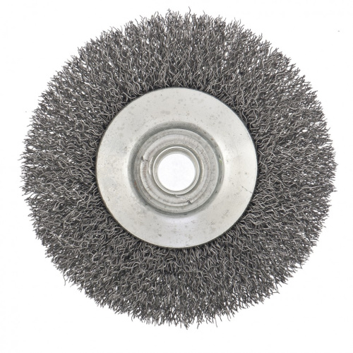 Щетка для УШМ, 100 мм, М14, "тарелка", витая проволока Сибртех по ценам производителя в Екатеринбурге с доставкой по всей России