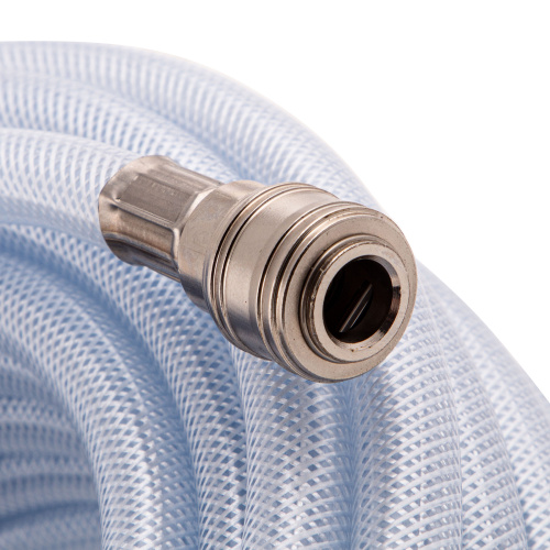 Шланг пневматический ПВХ, 10 x 16 мм, 18 бар, армированный, прозрачный, быстросъемное соединение, 30 м Stels по ценам производителя в Екатеринбурге с доставкой по всей России