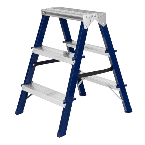 Стремянка двусторонняя 3 ступени, стальная, Сибртех по ценам производителя в Екатеринбурге с доставкой по всей России
