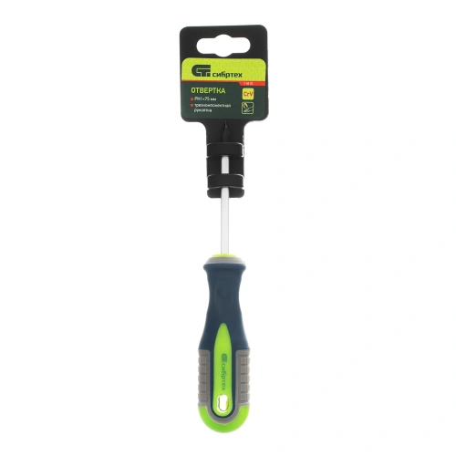 Отвертка, PH1 х 75 мм, CrV, трехкомпонентная рукоятка Сибртех по ценам производителя в Екатеринбурге с доставкой по всей России