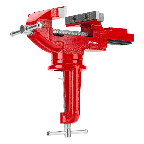 Тиски слесарные, 80 мм, настольные, поворотные, c наковальней MTX по ценам производителя в Екатеринбурге с доставкой по всей России