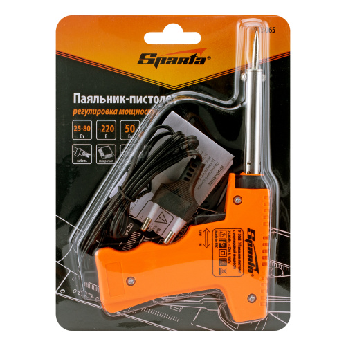 Паяльник-пистолет с регулировкой мощности 25-80 Вт, 220 В Sparta по ценам производителя в Екатеринбурге с доставкой по всей России