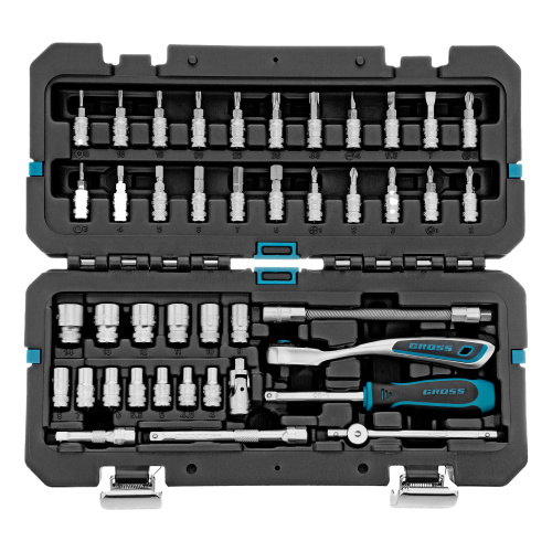 Набор инструментов, 1/4", CrV, 120 зубьев, 42 предмета Gross по ценам производителя в Екатеринбурге с доставкой по всей России