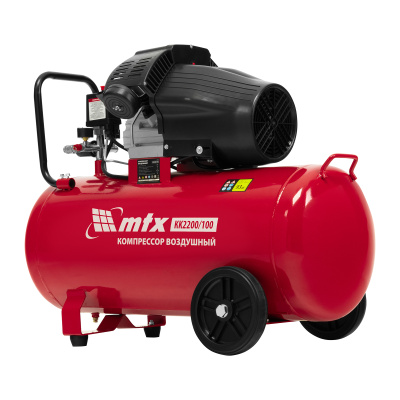 Компрессор воздушный КК-2200/100, 2,2 кВт, 350 л/мин, 100 л, прямой привод, масляный MTX по ценам производителя в Екатеринбурге с доставкой по всей России