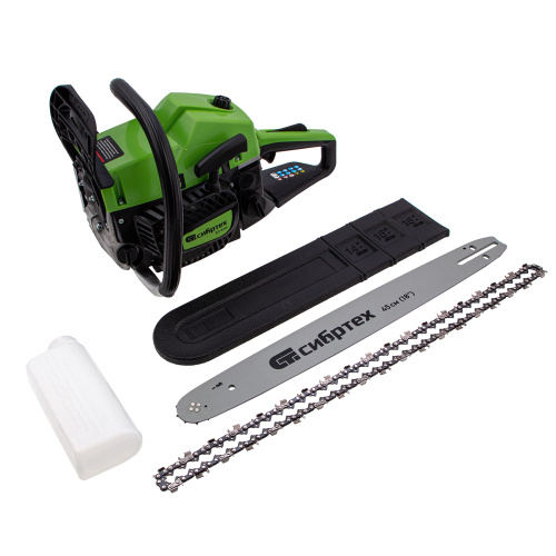 Пила цепная бензиновая БП-5245, 52 см3, шина 45 см, шаг 0.325, паз 1,5 мм, 72 звена Сибртех по ценам производителя в Екатеринбурге с доставкой по всей России