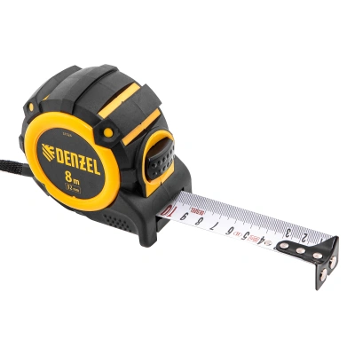 Рулетка 8м х 32мм, автоматич. фиксац., нейлон. покрытие, магнит. зацеп, двухстор. разметка Denzel по ценам производителя в Екатеринбурге с доставкой по всей России