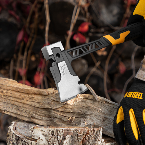 Топор цельнокованый 600 г, двухкомпонентная обрезиненная рукоятка Denzel по ценам производителя в Екатеринбурге с доставкой по всей России