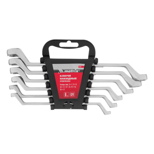Набор ключей накидных, 6-17 мм, CR-V, 6 шт, полированный хром Matrix по ценам производителя в Екатеринбурге с доставкой по всей России