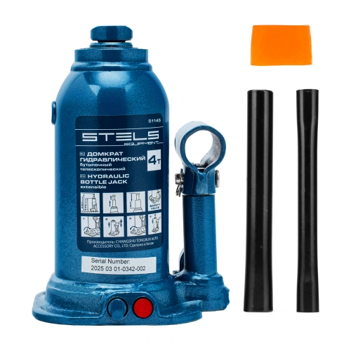 Домкрат гидравлический бутылочный телескопический, 4 т, подъем 170-420 мм Stels по ценам производителя в Екатеринбурге с доставкой по всей России