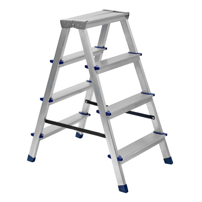 Стремянка двусторонняя 4 ступени, алюминиевая, Сибртех по ценам производителя в Екатеринбурге с доставкой по всей России