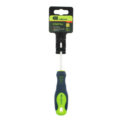 Отвертка, PZ1 х 80 мм, CrV, двухкомпонентная рукоятка Сибртех по ценам производителя в Екатеринбурге с доставкой по всей России