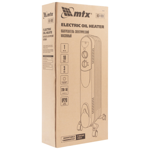 Масляный обогреватель MTX OCH-1000, 230 В, 1000 Вт MTX по ценам производителя в Екатеринбурге с доставкой по всей России