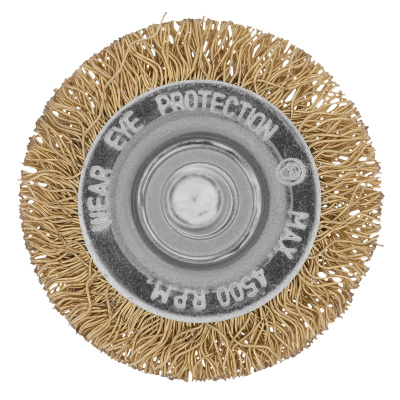 Щетка для дрели, 40 мм, плоская со шпилькой, латунированная витая проволока Matrix по ценам производителя в Екатеринбурге с доставкой по всей России
