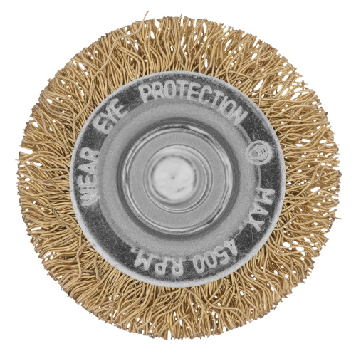 Щетка для дрели, 40 мм, плоская со шпилькой, латунированная витая проволока Matrix по ценам производителя в Екатеринбурге с доставкой по всей России