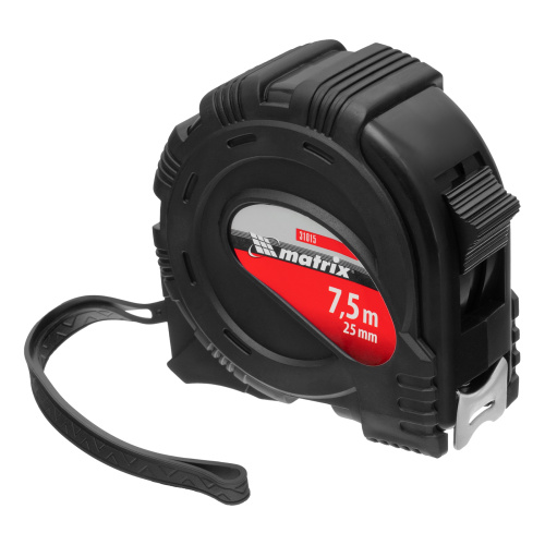 Рулетка Black,7,5 м х 25 мм,обрезиненный корпус Matrix по ценам производителя в Екатеринбурге с доставкой по всей России