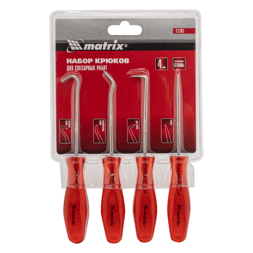 Набор крюков для слесарных работ, 4 шт Matrix по ценам производителя в Екатеринбурге с доставкой по всей России