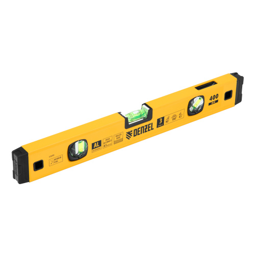 Уровень алюминиевый, магнит., фрезерованный, 3 глазка (1 зеркал.) 0,5 мм/м, 400 мм Denzel по ценам производителя в Екатеринбурге с доставкой по всей России
